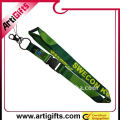 green heat transfer key chain nylon lanyard